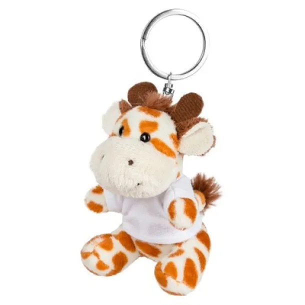 Lizzy Plush giraffe, keyring light brown