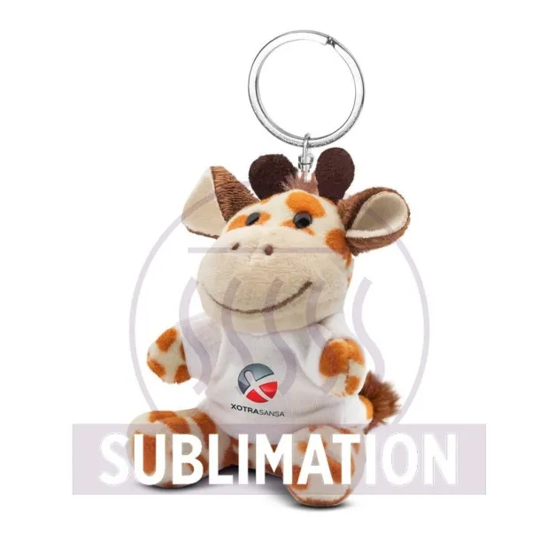 Lizzy Plush giraffe, keyring light brown