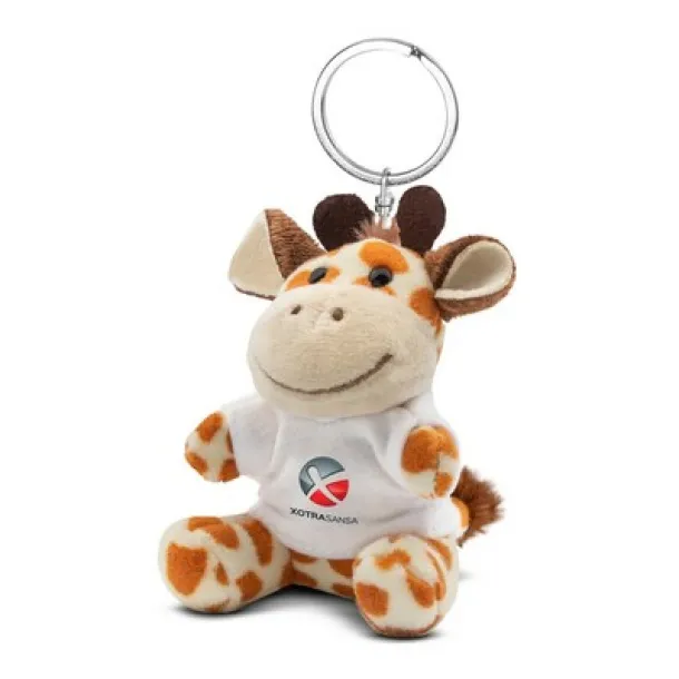 Lizzy Plush giraffe, keyring light brown