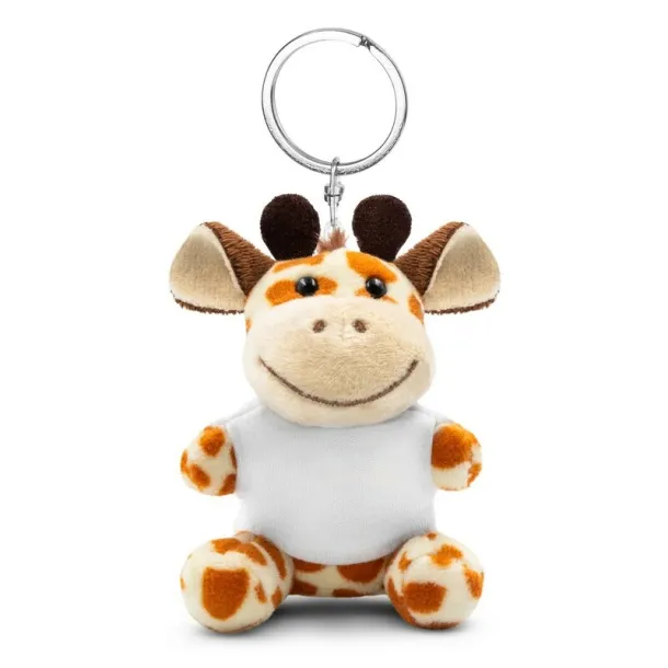 Lizzy Plush giraffe, keyring light brown