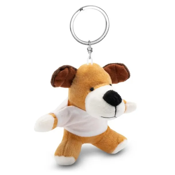 Grover Plush dog, keyring light brown