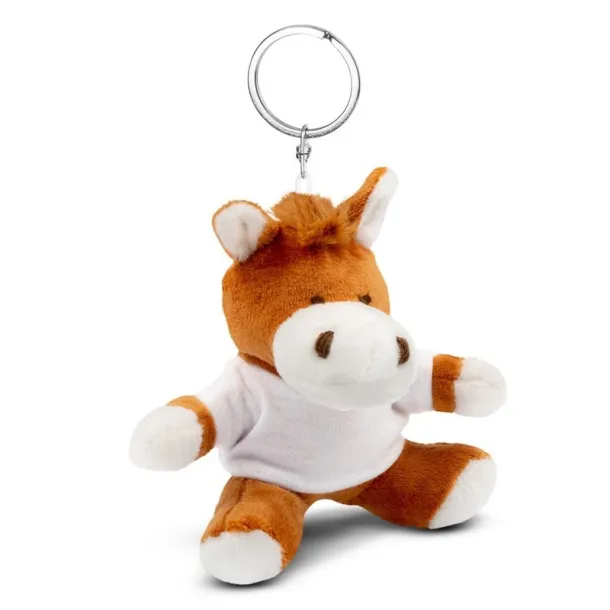 Nero Plush horse, keyring brown