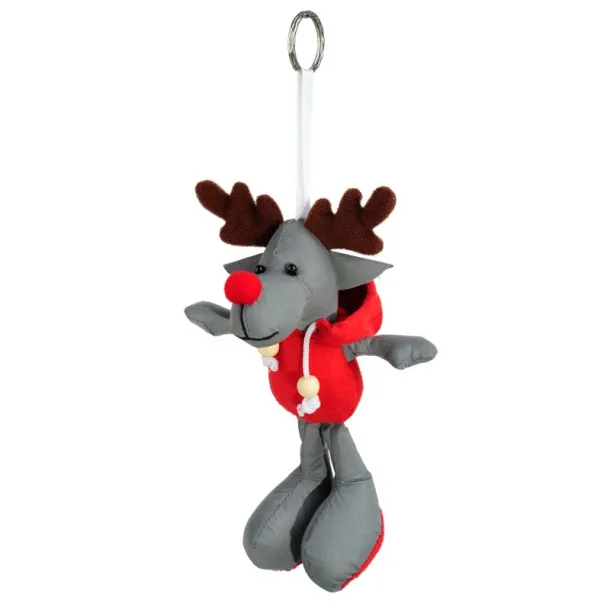 REINDEER reflective key ring Grey