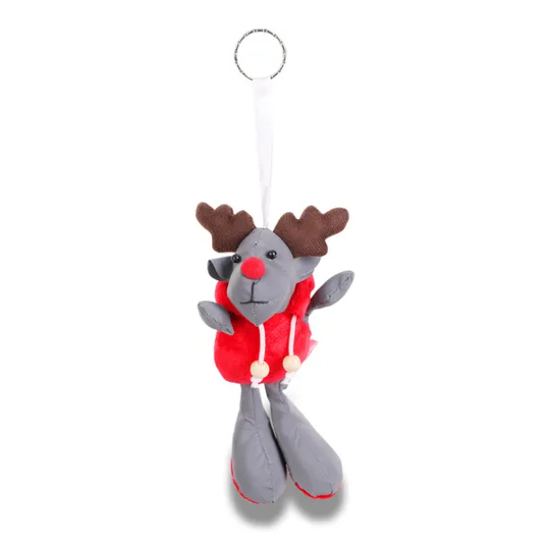 REINDEER reflective key ring Grey