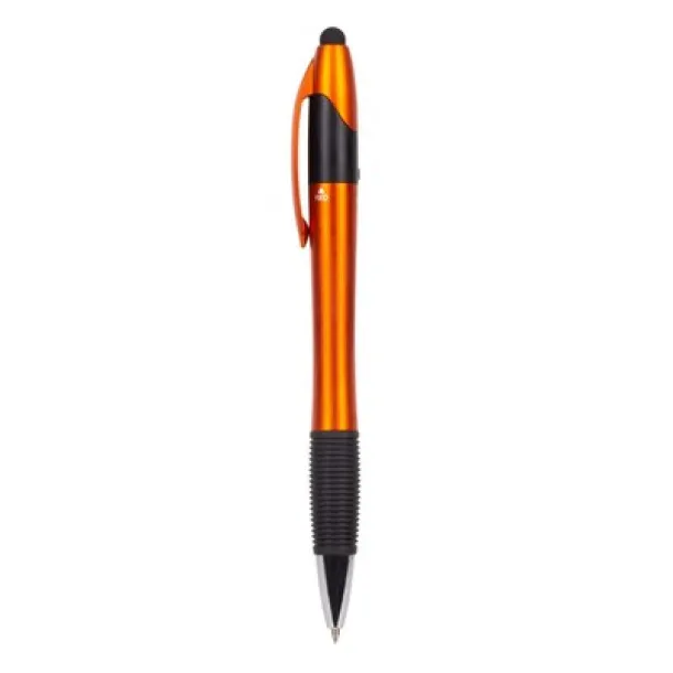  Ball pen, touch pen with multicolour ink orange