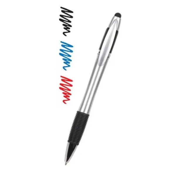  Ball pen, touch pen with multicolour ink silver