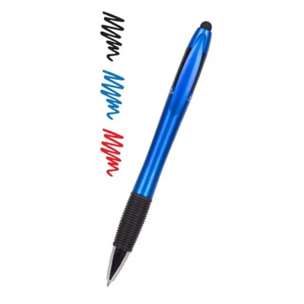  Ball pen, touch pen with multicolour ink navy blue