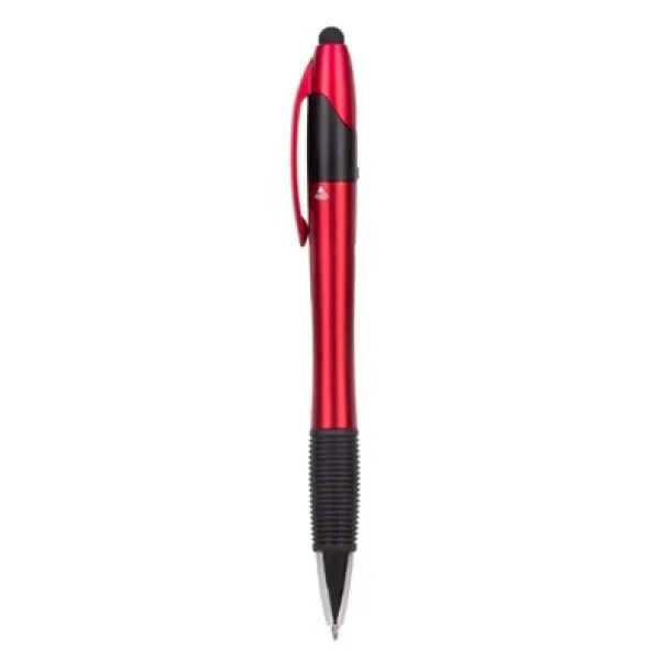  Ball pen, touch pen with multicolour ink red