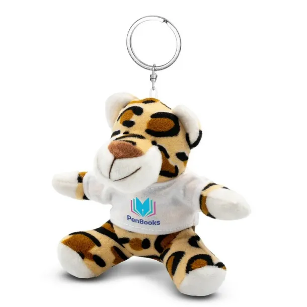 Toby Plush panther, keyring light brown