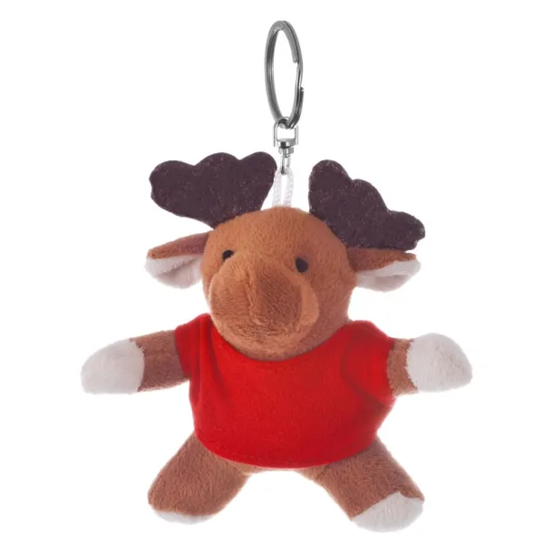 Dasher Plush reindeer, keyring brown