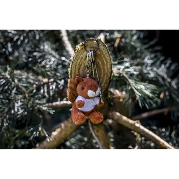 Ginny Plush squirrel, keyring orange