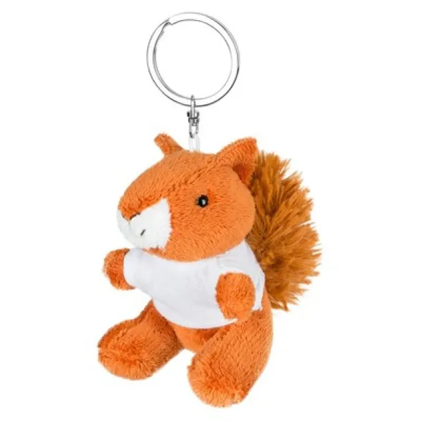 Ginny Plush squirrel, keyring orange