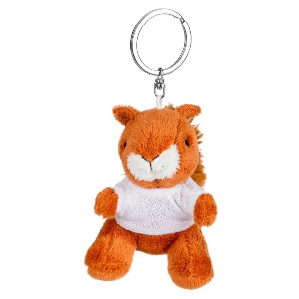 Ginny Plush squirrel, keyring orange