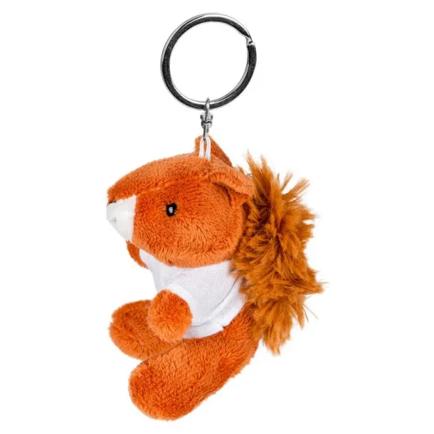 Ginny Plush squirrel, keyring orange