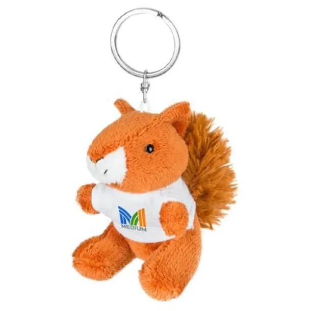 Ginny Plush squirrel, keyring orange