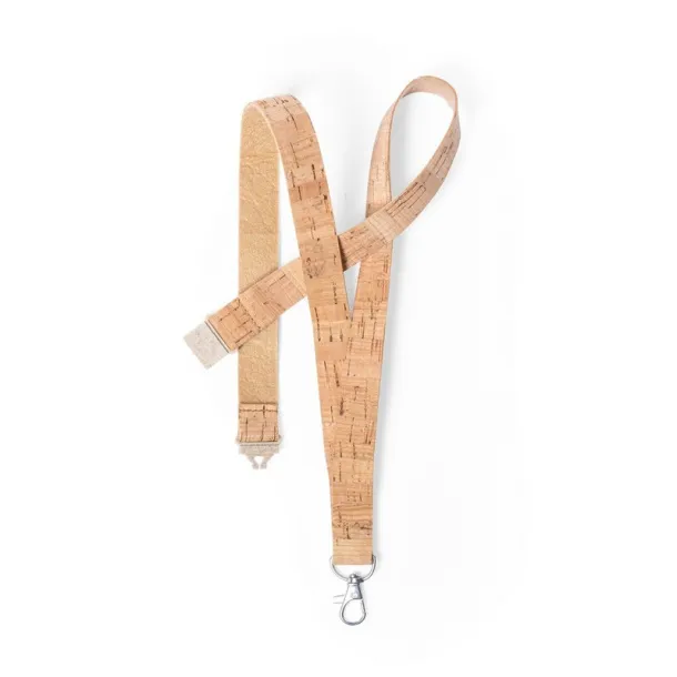  Cork lanyard with safety catch neutral