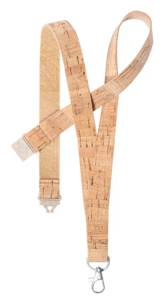 Trino cork lanyard Beige