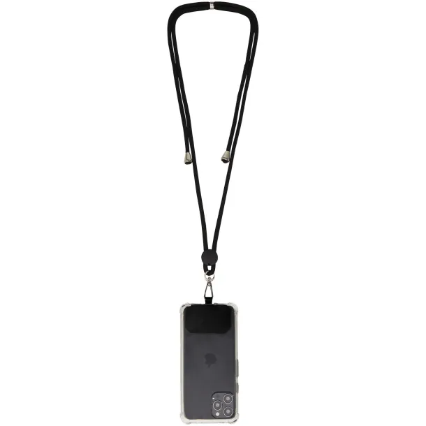 Kubi phone lanyard Solid black