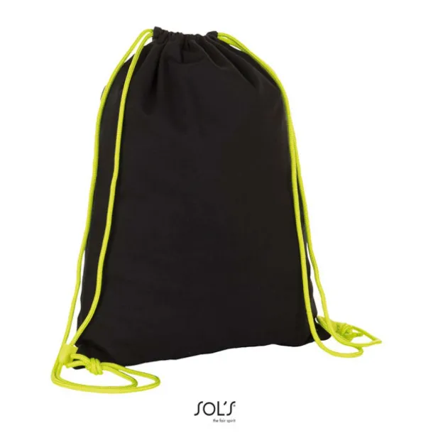  SOL'S DISTRICT - DRAWSTRING BACKPACK - SOL'S Black Neon Lime