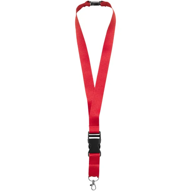 Yogi lanyard detachable buckle break-away closure Red