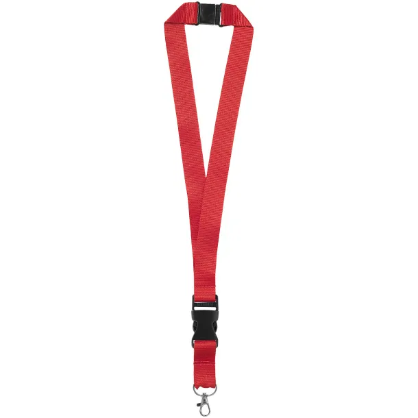 Yogi lanyard detachable buckle break-away closure Red