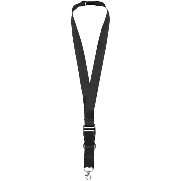 Yogi lanyard detachable buckle break-away closure Crna