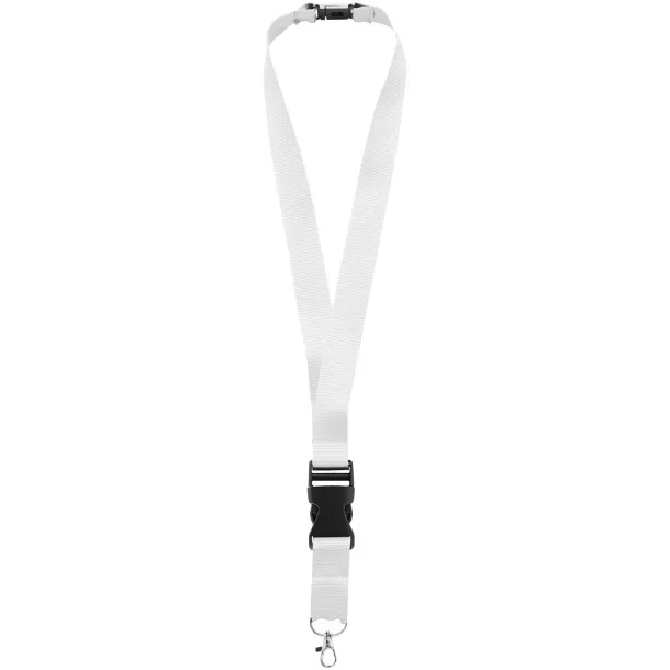 Yogi lanyard detachable buckle break-away closure - Unbranded White