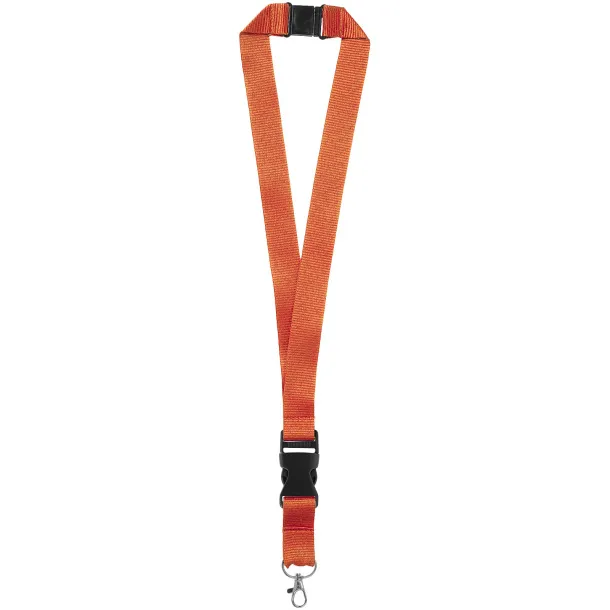 Yogi lanyard detachable buckle break-away closure Orange