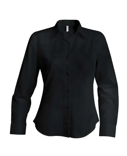  LADIES' LONG-SLEEVED NON-IRON SHIRT - Kariban Black