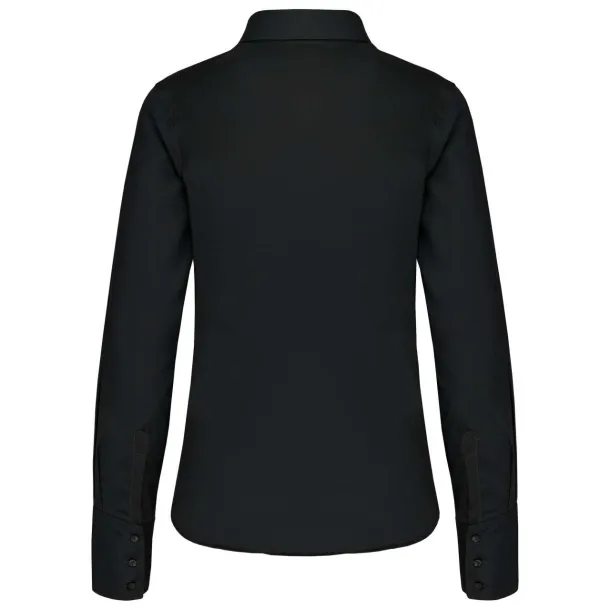  LADIES' LONG-SLEEVED NON-IRON SHIRT - Kariban Black