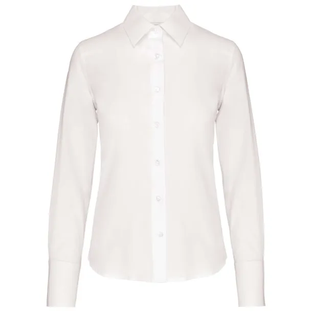  LADIES' LONG-SLEEVED NON-IRON SHIRT - Kariban White