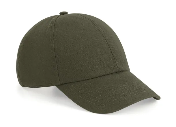  Organic Cotton 6 Panel Cap - Beechfield Olive Green