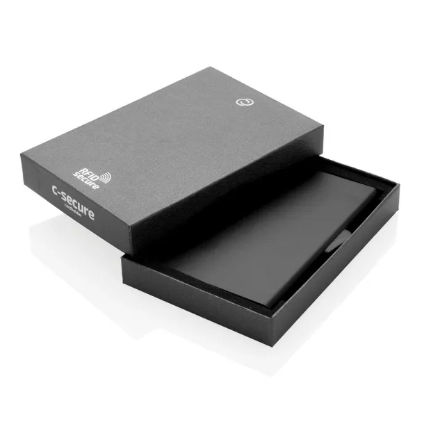  C-Secure aluminium RFID card holder - XD Collection Black 