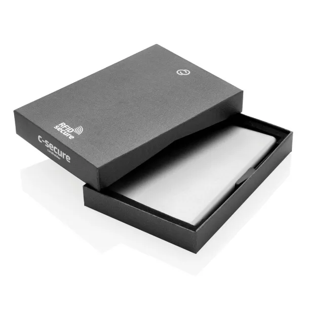  C-Secure aluminium RFID card holder - C-Secure Silver 