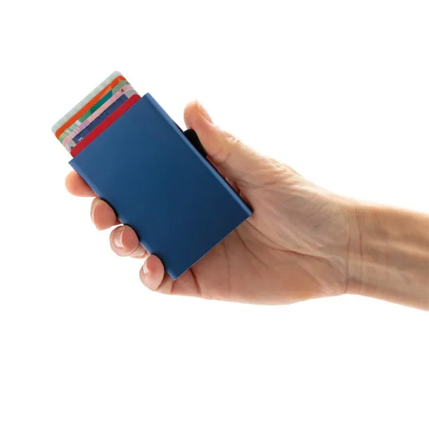  C-Secure aluminium RFID card holder - C-Secure Blue