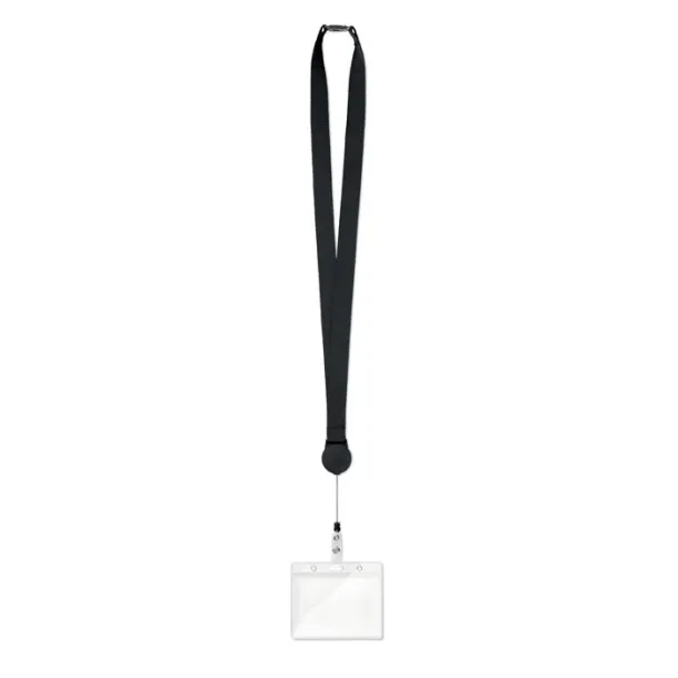 ZIP LANYARD Lanyard retractable clip Black