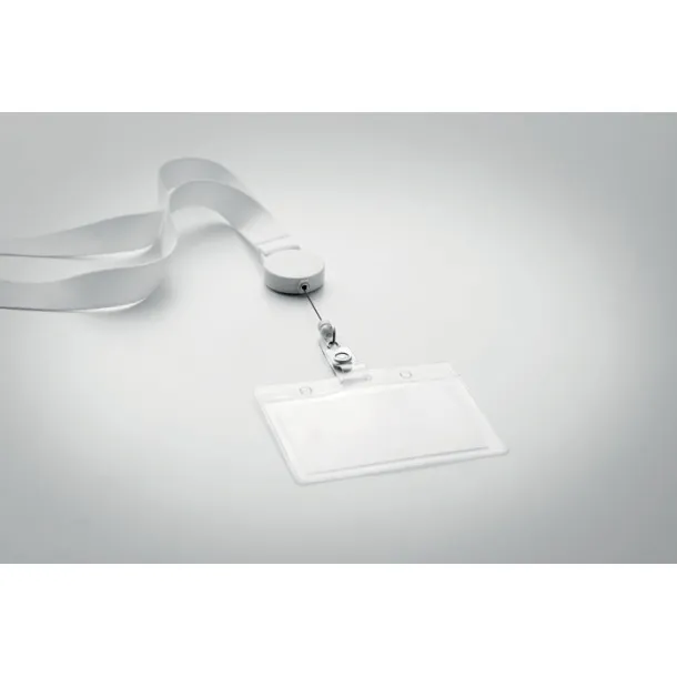 ZIP LANYARD Lanyard retractable clip White