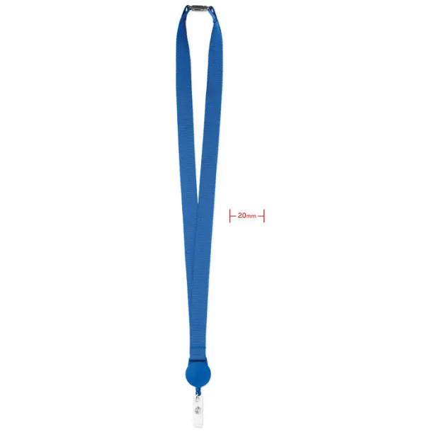 ZIP LANYARD Lanyard retractable clip Royal blue