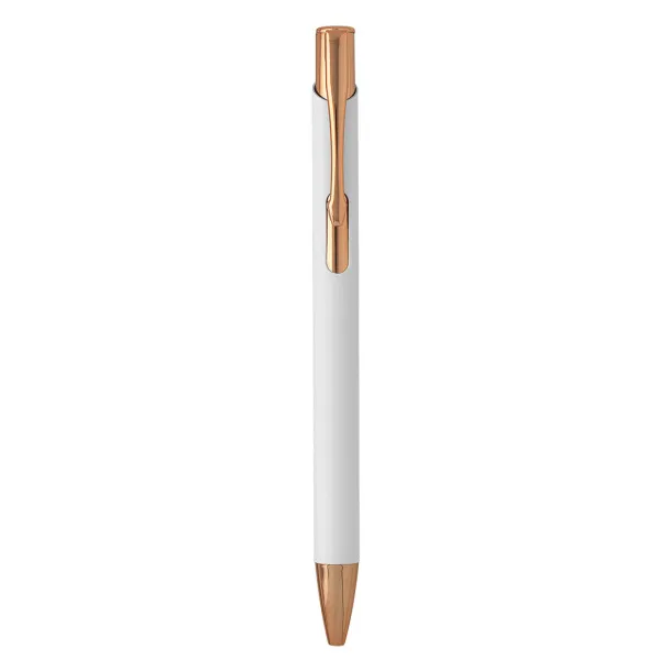 OGGI ROSE GOLD Metal ball pen White