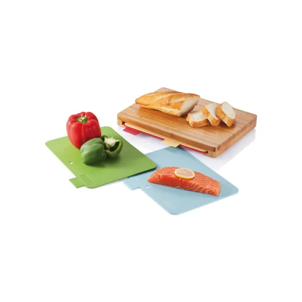  Cutting board with 4pcs hygienic boards - XD Collection Brown 