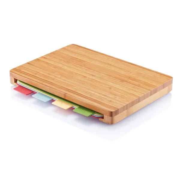  Cutting board with 4pcs hygienic boards - XD Collection Brown 