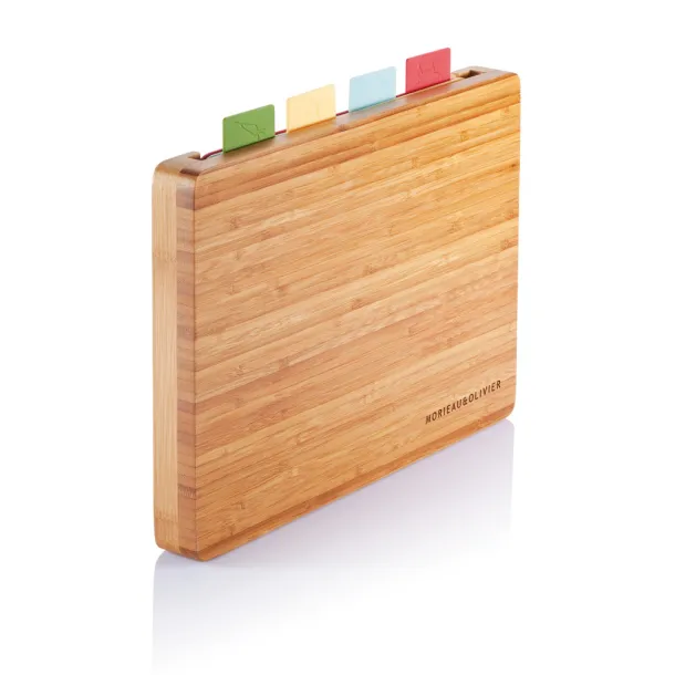  Cutting board with 4pcs hygienic boards - XD Collection Brown 