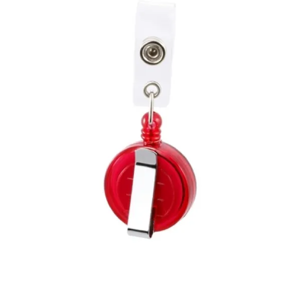  Ski pass, retractable cord approx. 80 cm red