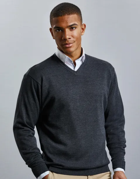  Men's V-Neck Knitted Pullover - Russell Collection