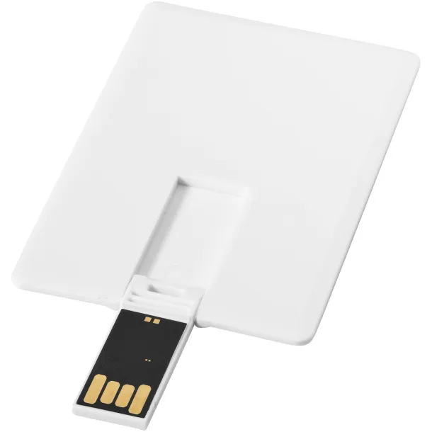 Slim card-shaped 2GB USB flash drive - Bullet White