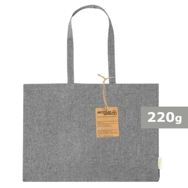  Recycled cotton shopping bag black