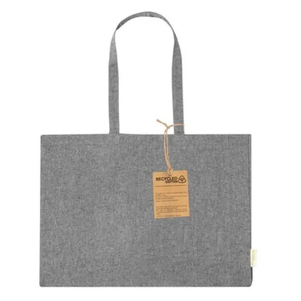  Recycled cotton shopping bag black