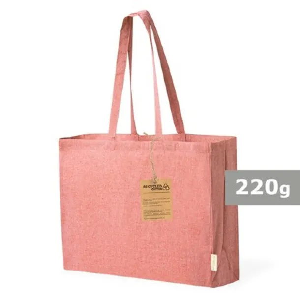  Recycled cotton shopping bag red