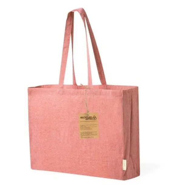  Recycled cotton shopping bag red