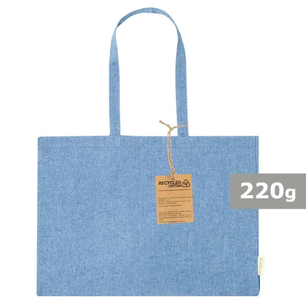  Recycled cotton shopping bag Plava